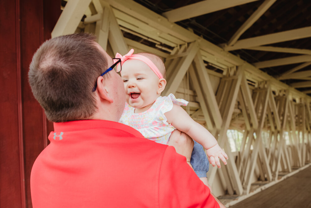 Six Month Milestone Session at Pottersburg Bridge Marysville, Ohio