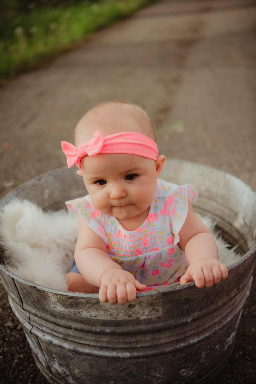 Six Month Milestone Session at Pottersburg Bridge Marysville, Ohio